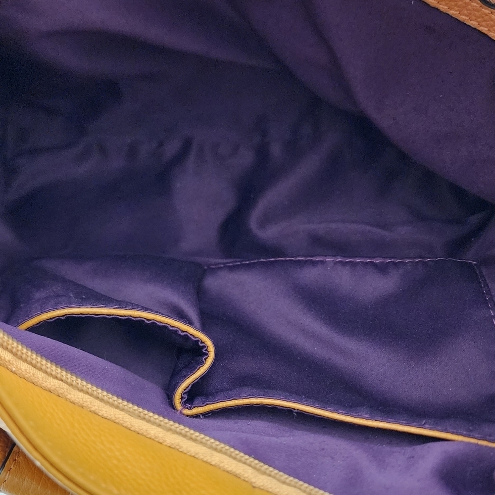 Zenith Women's Warm Mustard Yellow Genuine Leather Hobo-Style Shoulder Bag - Picture 9 of 9